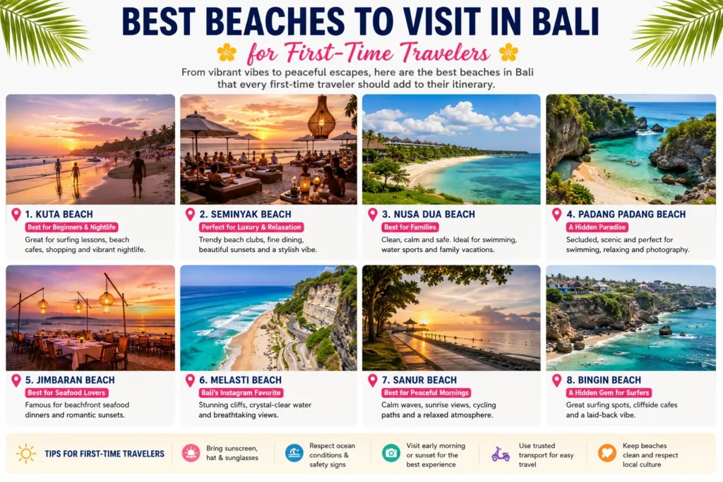 Best Bali beaches for first-time travelers