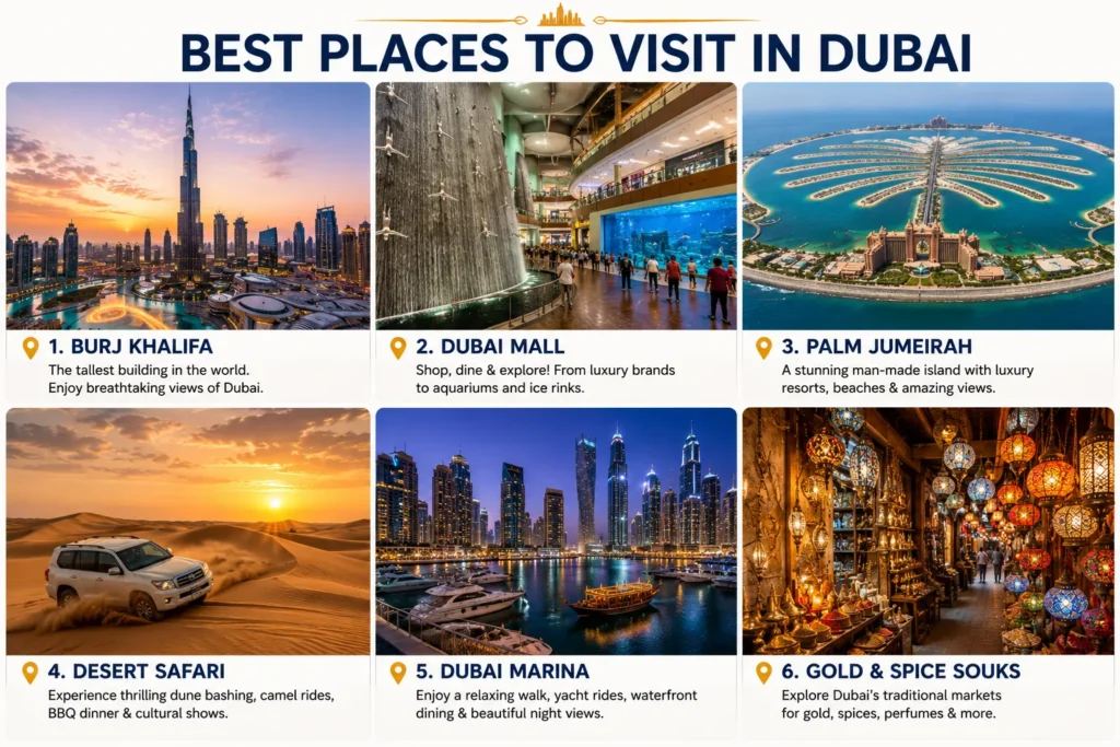 Best places to visit in Dubai
