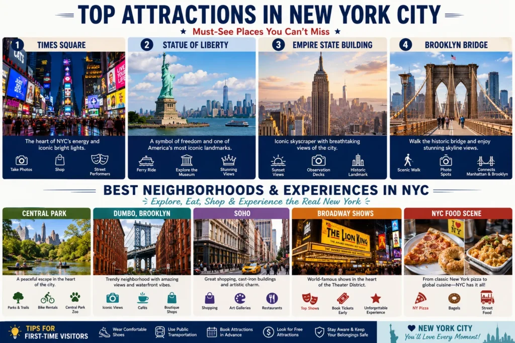 Top NYC attractions and experiences